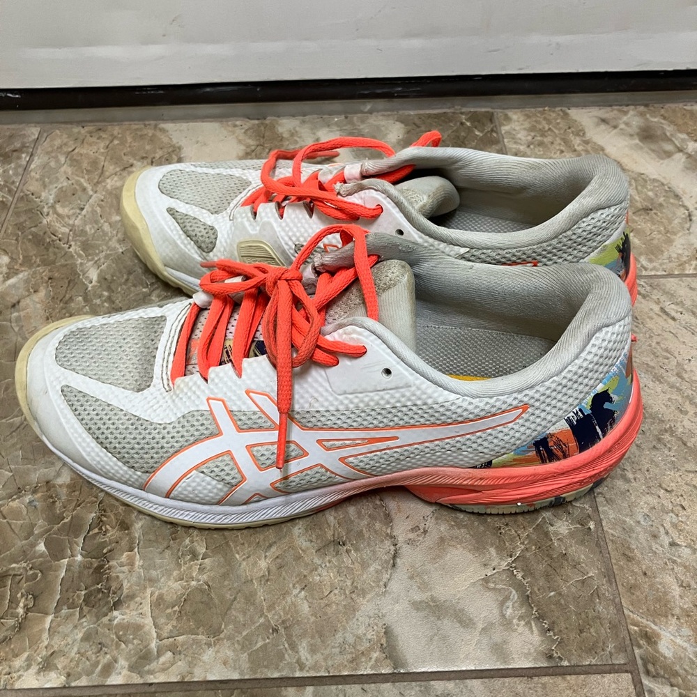 Asics Court Speed FF White Sunrise Tennis Shoes Size 7.5 Training Sneakers - Picture 3 of 8